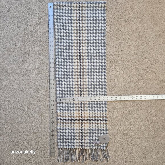 NWT Foxford Wool Scarf Houndstooth Made in Ireland - Picture 8 of 8
